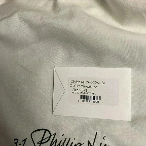 NWT 3.1 Phillip Lim Mini Pashli Satchel Bag Chambray Blue - Picture 11 of 11